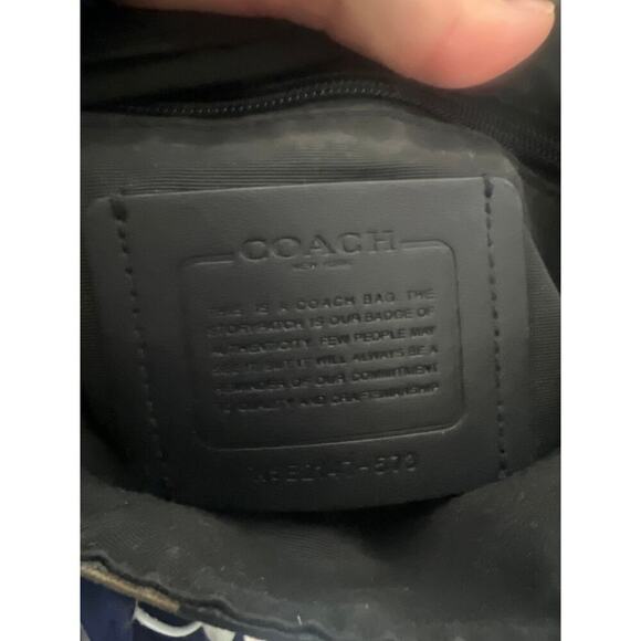 Authentic Coach Houston Map Bag In Signature Canvas and Leather Unisex - Picture 13 of 13